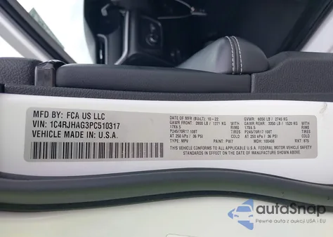 2023 Jeep Grand Cherokee Laredo 4X4 из США, поврежденный, VIN 1C4RJHAG3PC510317